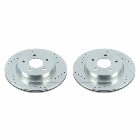 Power Stop 18-19 Nissan Leaf Rear Evolution Drilled & Slotted Rotors - Pair