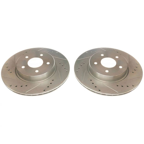 Power Stop 19-20 Infiniti QX50 Rear Evolution Drilled & Slotted Rotors - Pair
