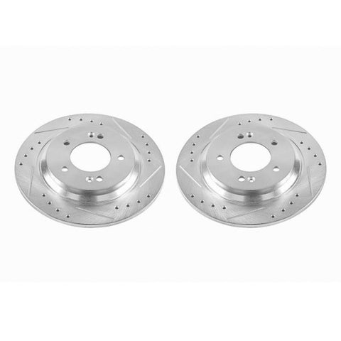 Power Stop 2017 Hyundai Azera Rear Evolution Drilled & Slotted Rotors - Pair