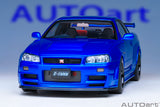 AUTOart NISMO R34 GT-R Z-TUNE BAYSIDE BLUE
