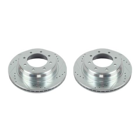 Power Stop 12-19 Nissan NV1500 Rear Evolution Drilled & Slotted Rotors - Pair