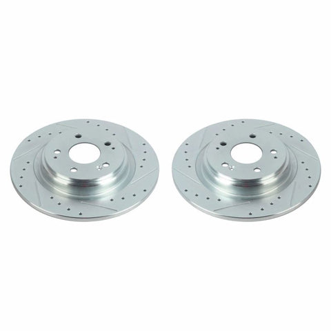 Power Stop 17-20 Acura MDX Rear Evolution Drilled & Slotted Rotors - Pair