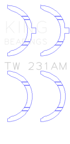 King Engine Bearings Toyota 1A/2A/3A/4A Thrust Washer Set