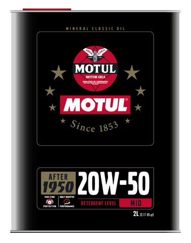Motul 20W50 Classic Performance Oil - 10x2L
