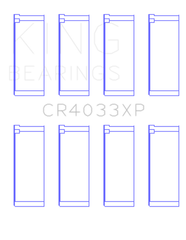 King Engine Bearings Honda F20C/F22C/97-01 H22A4 Rod Bearing Set - Size STDX
