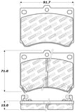 StopTech Performance 91-03 Ford Escort ZX2 / 92-95 Mazda MX-3 Front Brake Pads