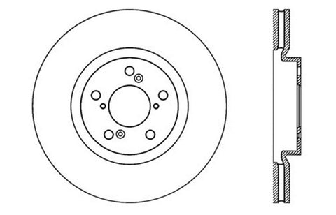 StopTech Drilled Sport Brake Rotor