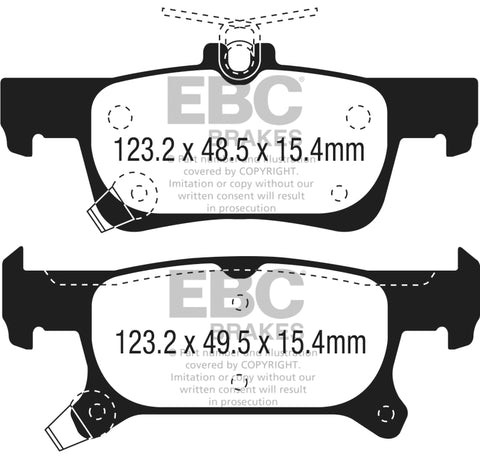 EBC 2016+ Buick Envision 2.0L Turbo Redstuff Rear Brake Pads