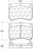 StopTech Performance 91-03 Ford Escort ZX2 / 92-95 Mazda MX-3 Front Brake Pads