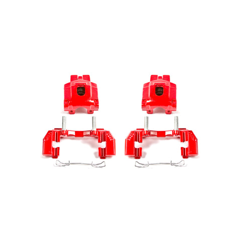 Power Stop 99-04 Jeep Grand Cherokee Rear Red Calipers w/Brackets - Pair