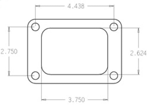 Cometic Garrett T6 .010in Rubber Coated Stainless Turbo Inlet Flange Gasket