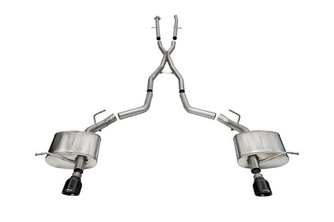 Corsa 2011-2025 Dodge Durango Xtreme 2.5in Cat-Back Dual Rear Exit w/ Single 4.5in Black PVD Tips