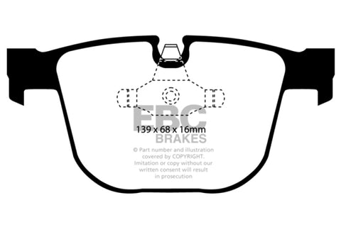 EBC 08-10 BMW M3 4.0 (E90) Ultimax2 Rear Brake Pads