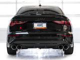 AWE 22-24 Audi 8Y S3 Track Edition Exhaust  - Chrome Silver Tips