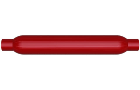 MagnaFlow Muffler Red Pack Series Glasspack 3.5in Rd 12in Body Length 1.75in/1.75in Inlet/Outlet