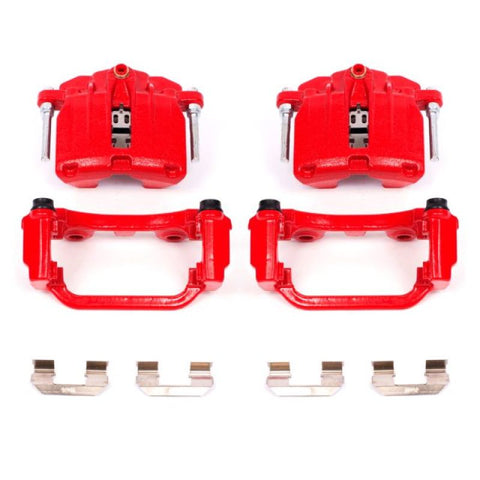 Power Stop 00-03 Cadillac DeVille Rear Red Calipers w/Brackets - Pair
