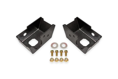 BMR 2021+ Ford Bronco (Exc. Bronco Sport) Rear Shock Mount Skid Plates - Black Hammertone