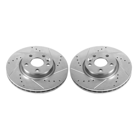 Power Stop 12-15 Land Rover Range Rover Evoque Front Evolution Drilled & Slotted Rotors - Pair