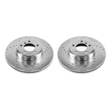 Power Stop 03-05 Land Rover Range Rover Front Evolution Drilled & Slotted Rotors - Pair
