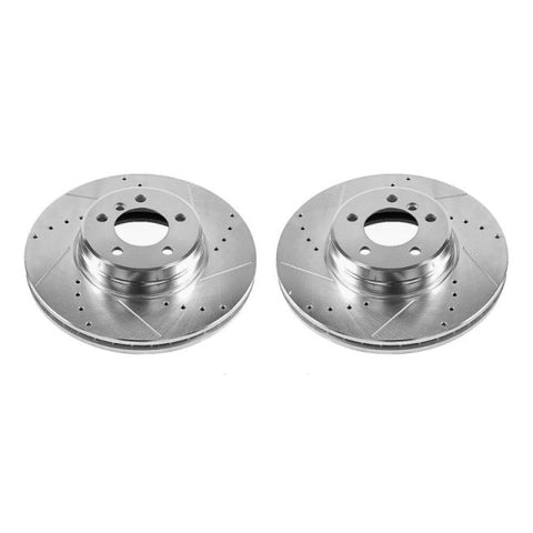 Power Stop 03-05 Land Rover Range Rover Front Evolution Drilled & Slotted Rotors - Pair