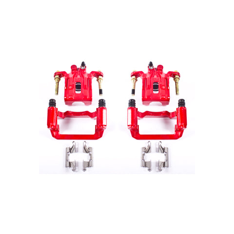 Power Stop 05-12 Nissan Pathfinder Rear Red Calipers w/Brackets - Pair