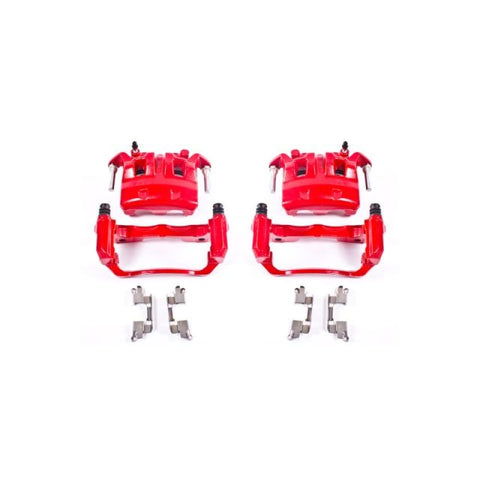 Power Stop 05-18 Nissan Frontier Front Red Calipers w/Brackets - Pair