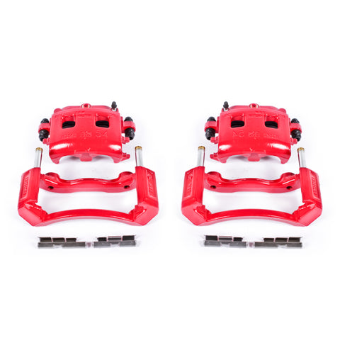 Power Stop 02-05 Dodge Ram 1500 Front Red Calipers w/Brackets - Pair