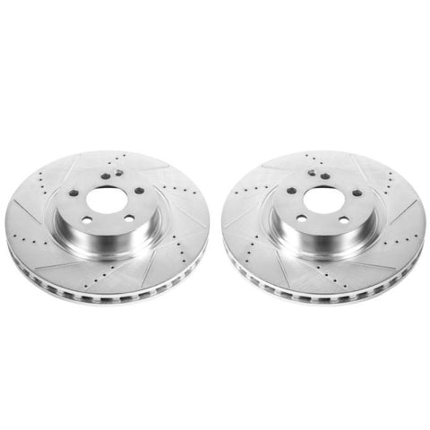 Power Stop 07-08 Mercedes-Benz CL550 Front Evolution Drilled & Slotted Rotors - Pair