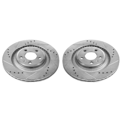 Power Stop 10-11 Audi S4 Rear Evolution Drilled & Slotted Rotors - Pair