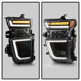Spyder 20-23 Chevy Silverado 2500/3500 Proj Headlights - LED DRL - Black PRO-YD-CSHD20SI-SEQ-BK