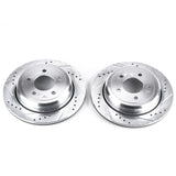 Power Stop 03-11 Ford Crown Victoria Rear Evolution Drilled & Slotted Rotors - Pair