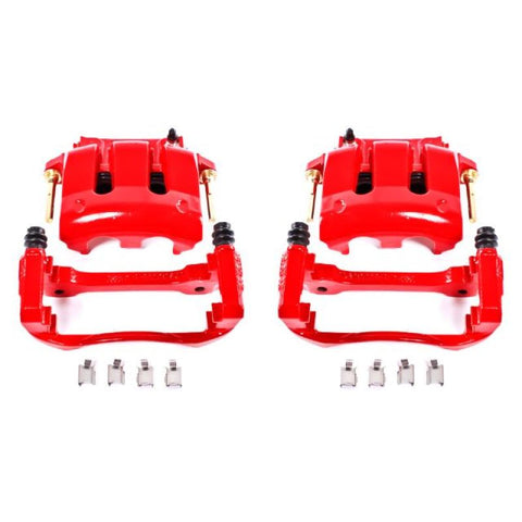 Power Stop 05-14 Ford Mustang Front Red Calipers w/Brackets - Pair
