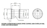 SuperPro 2008 Pontiac G8 Rear Upper Control Arm Outer Bushing Set