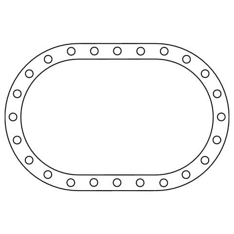 Cometic Fuel Cell .062in Fiber Filler Gasket - 24 Bolt - Oval