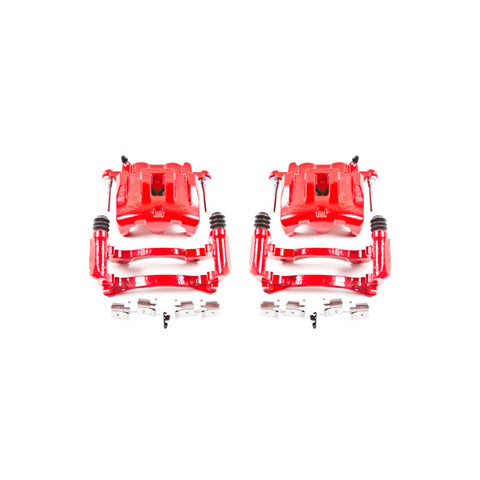 Power Stop 99-04 Jeep Grand Cherokee Front Red Calipers w/Brackets - Pair