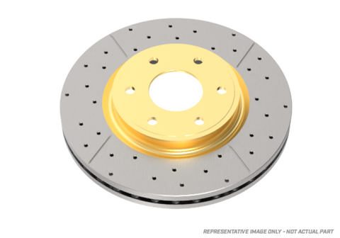 DBA 02-09 Subaru WRX STi/2017 BRZ w/Perf Pkg. 10 Hole Front Drilled & Slotted Street Series Rotor