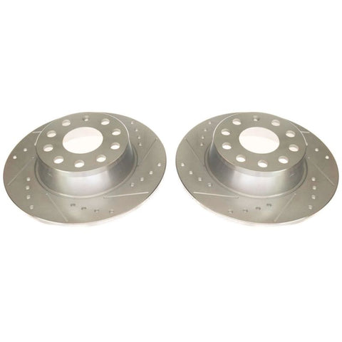 Power Stop 2019 Volkswagen Jetta Rear Evolution Drilled & Slotted Rotors - Pair
