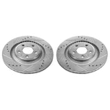 Power Stop 10-11 Audi S4 Rear Evolution Drilled & Slotted Rotors - Pair