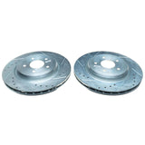 Power Stop 06-13 Chevrolet Corvette Rear Evolution Drilled & Slotted Rotors - Pair