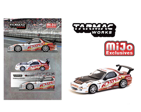 Tarmac Works 1:64 A’PEXi Stage-D FD RX-7- White – Global64 – MiJo Exclusives Pre Order
