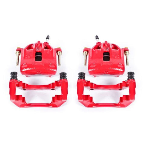 Power Stop 1991 BMW 318i Front Red Calipers w/Brackets - Pair