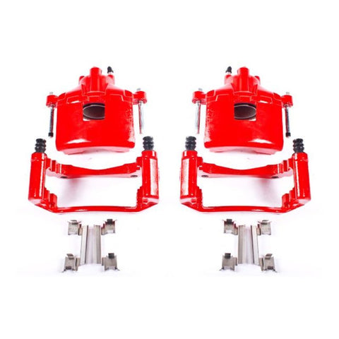 Power Stop 2004 Pontiac Grand Prix Front Red Calipers w/Brackets - Pair