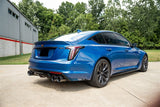 Corsa 2022-25 Caddy CT5 V Blackwing 3in. Cat-Back w/ Act. Exh. - Dbl X-Pipe - Twin 4.5in. BlkCF Tips