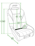 PRP Polaris RZR PRO XP/PRO R/Turbo R GT/S.E. Suspension Seat- Black/Red