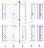 King Engine Bearings Chrysler 2.2L Main Bearing Set