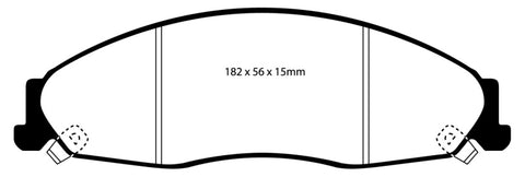 EBC 02-05 Cadillac CTS 2.6 Redstuff Front Brake Pads