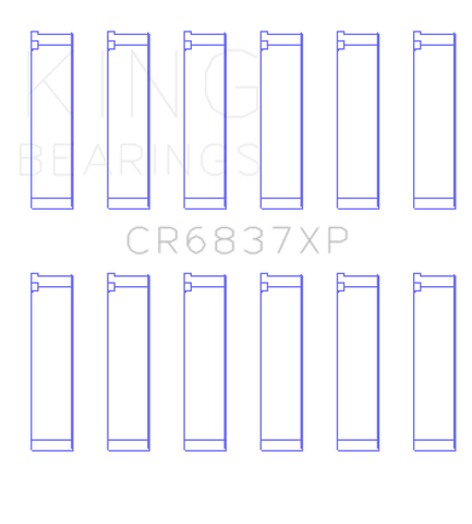 King Engine Bearings Honda J30/J35 Connecting Rod Bearing Set (Set of 6)