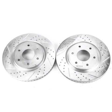 Power Stop 05-07 Infiniti QX56 Front Evolution Drilled & Slotted Rotors - Pair