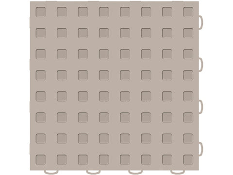 WeatherTech TechFloor 12in x 12in Solid Floor Tile w/ Raised Squares - Tan
