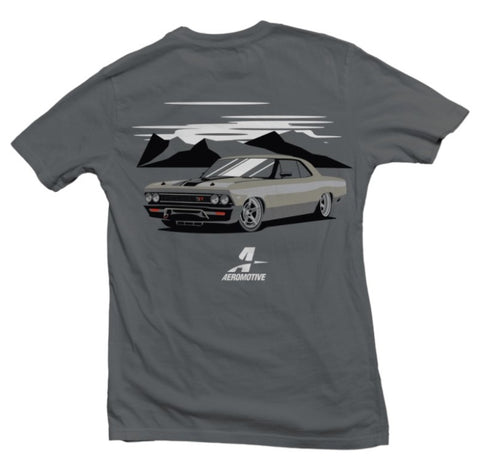 Aeromotive Muscle Car Logo Grey T-Shirt - Medium